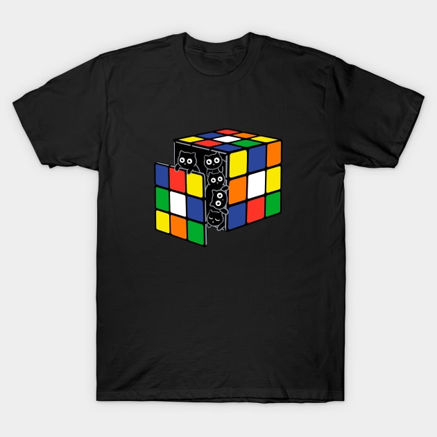 Cats Cube T-Shirt by coffeeman